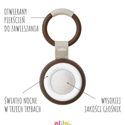 Alilo CocoNap W1 - odtwarzacz MP3 i lampka do karmienia - kokos