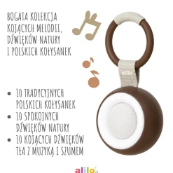 Alilo CocoNap W1 - odtwarzacz MP3 i lampka do karmienia - kokos