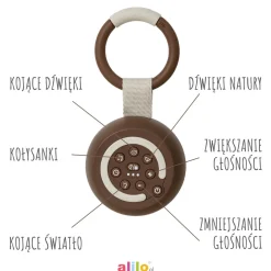 Alilo CocoNap W1 - odtwarzacz MP3 i lampka do karmienia - kokos