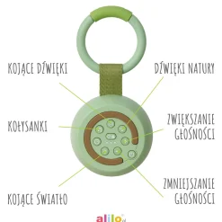 Alilo CocoNap W1 - odtwarzacz MP3 i lampka do karmienia - awokado
