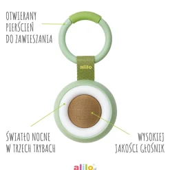 Alilo CocoNap W1 - odtwarzacz MP3 i lampka do karmienia - awokado