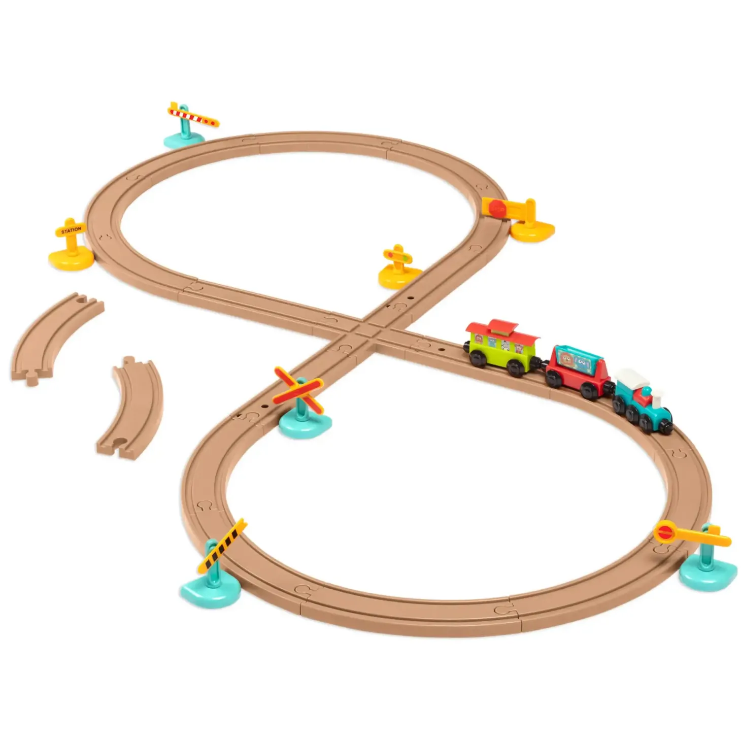 All Aboard – kolejka z torami i znakami 29 el., magnetyczne wagony 2+