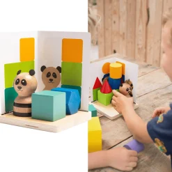Łamigłówka 3D PANDA, drewniana gra edukacyjna