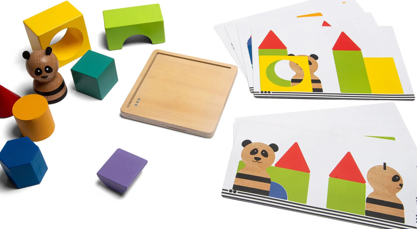 Łamigłówka 3D PANDA, drewniana gra edukacyjna