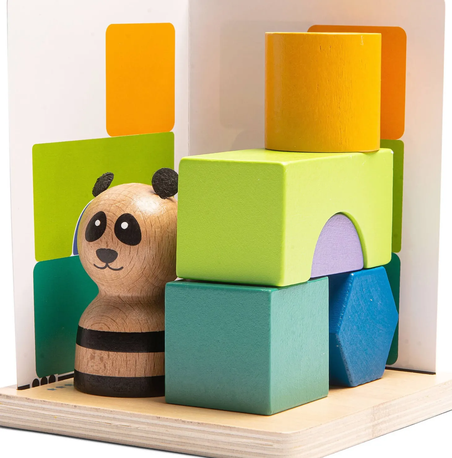 Łamigłówka 3D PANDA, drewniana gra edukacyjna