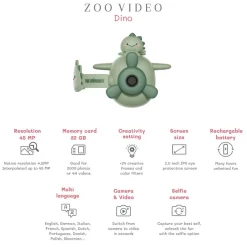 Aparat cyfrowy z kamerą dla dzieci Zoo Video - Dino Green