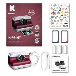 Aparat z drukarką dla dzieci K-PRINT - RED