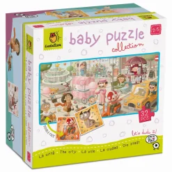 Baby puzzle - dwustronne puzzle dla najmłodszych - MIASTO
