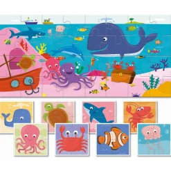 Baby puzzle - dwustronne puzzle dla najmłodszych - MORZE