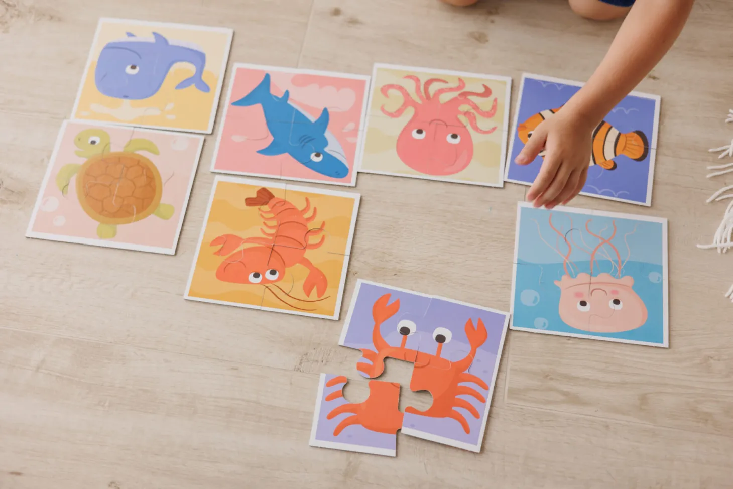 Baby puzzle - dwustronne puzzle dla najmłodszych - MORZE