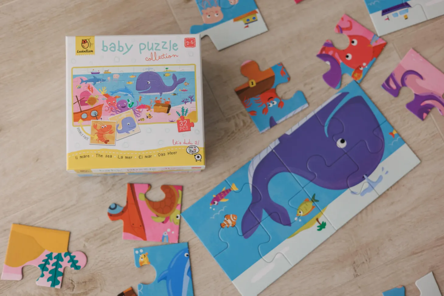 Baby puzzle - dwustronne puzzle dla najmłodszych - MORZE