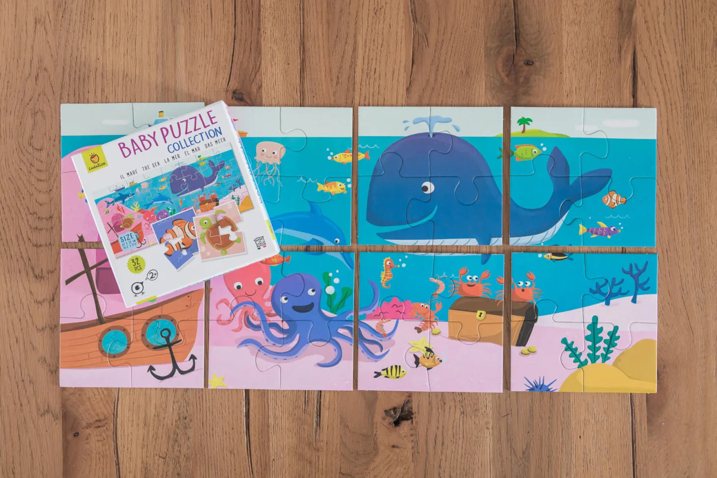 Baby puzzle - dwustronne puzzle dla najmłodszych - MORZE