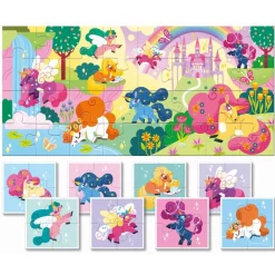 Baby puzzle - dwustronne puzzle dla najmłodszych - JEDNOROŻCE