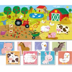 Baby puzzle - dwustronne puzzle dla najmłodszych - WIEŚ
