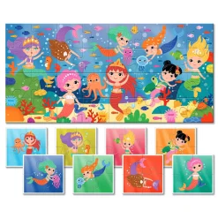 Baby puzzle - dwustronne puzzle dla najmłodszych - SYRENKI