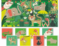 Baby puzzle - dwustronne puzzle dla najmłodszych - DŻUNGLA