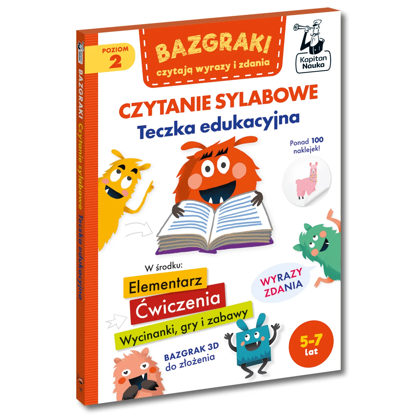 Bazgraki czytają wyrazy i zdania. Czytanie sylabowe. Teczka edukacyjna.