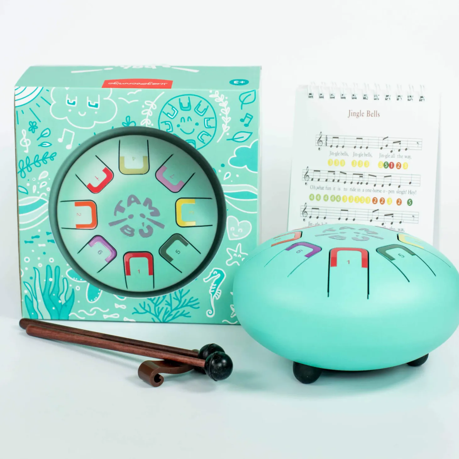 Bębenek językowy Baby Tambu śr. 15cm - Teal Peal
