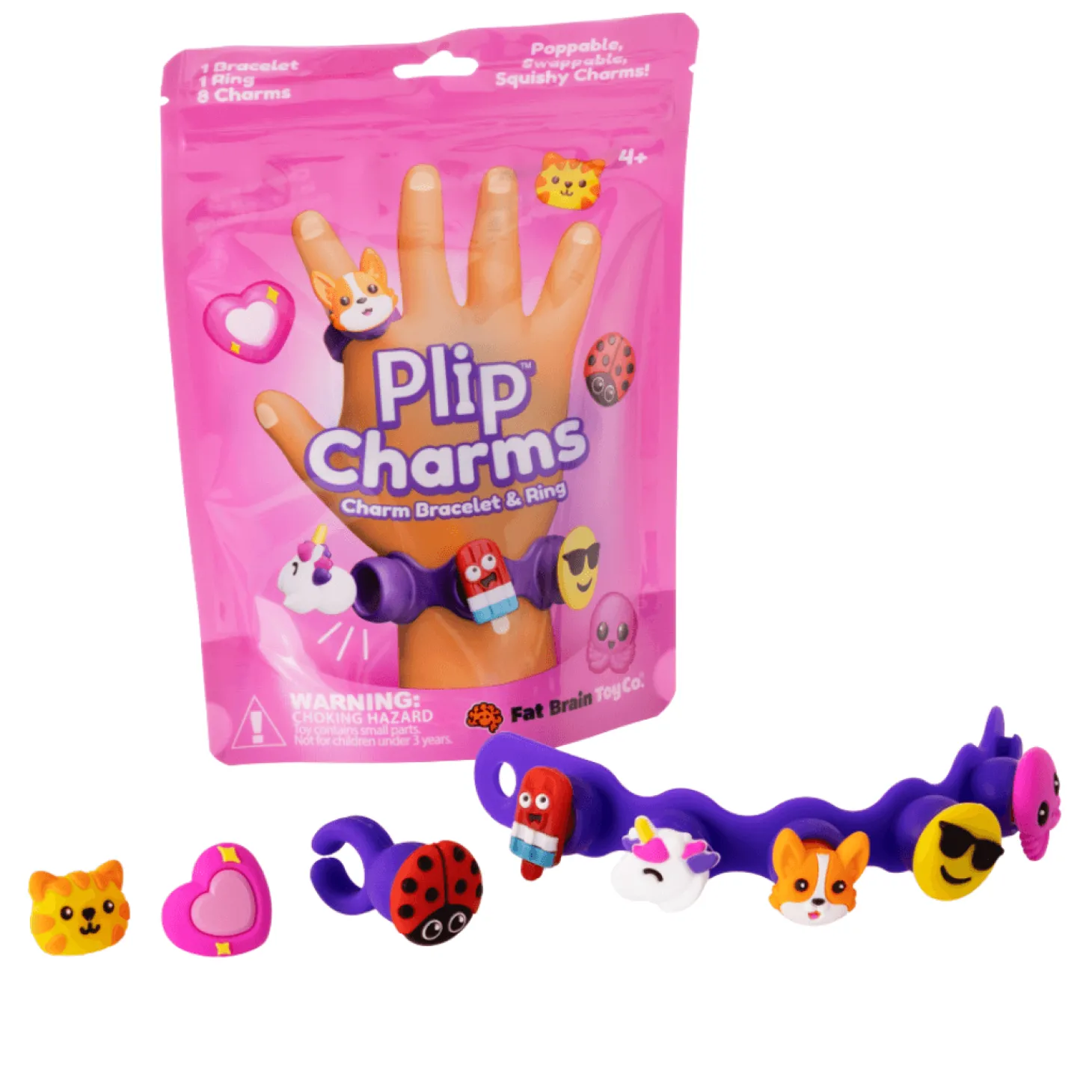 Biżuteria Plip Charms - zestaw fioletowy
