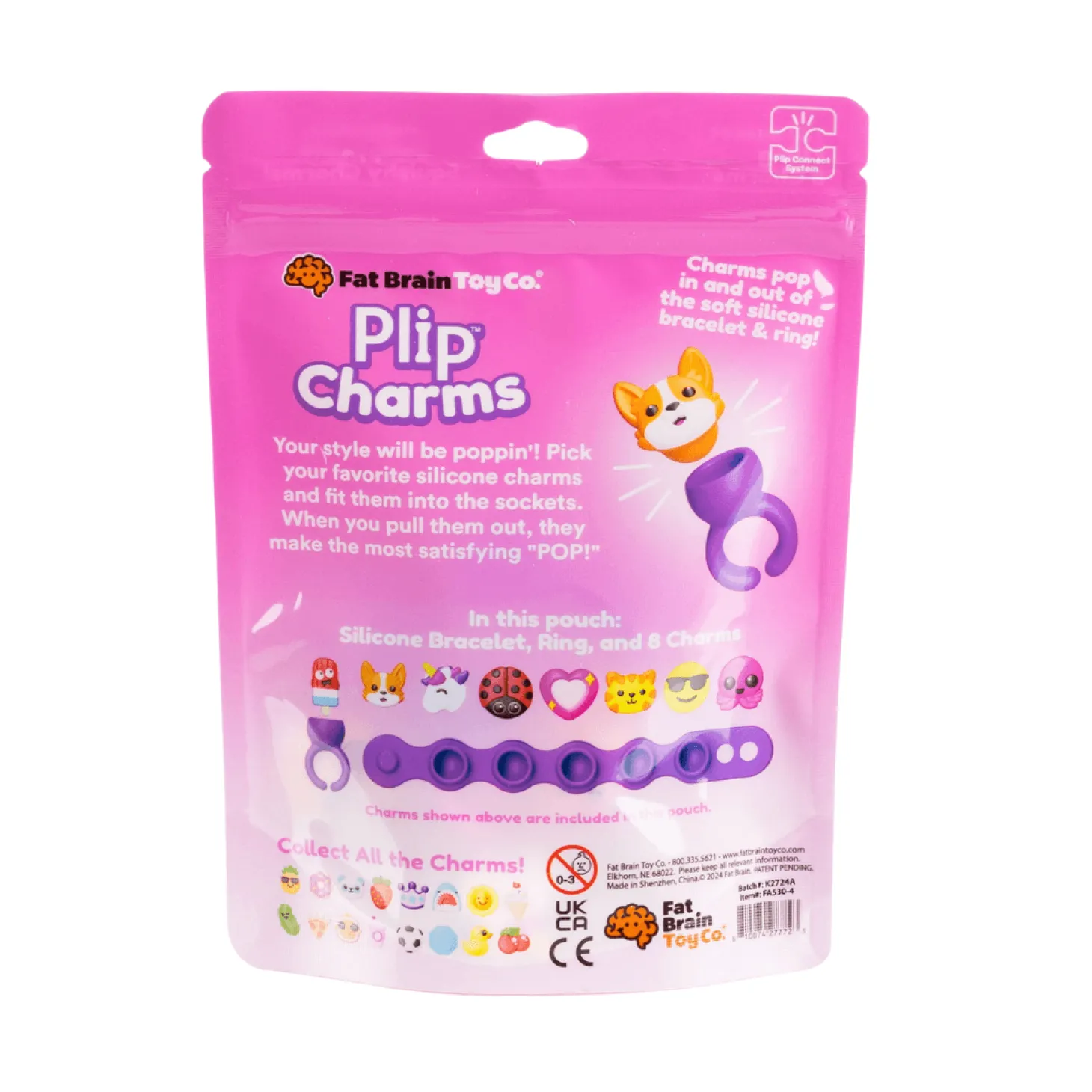 Biżuteria Plip Charms - zestaw fioletowy