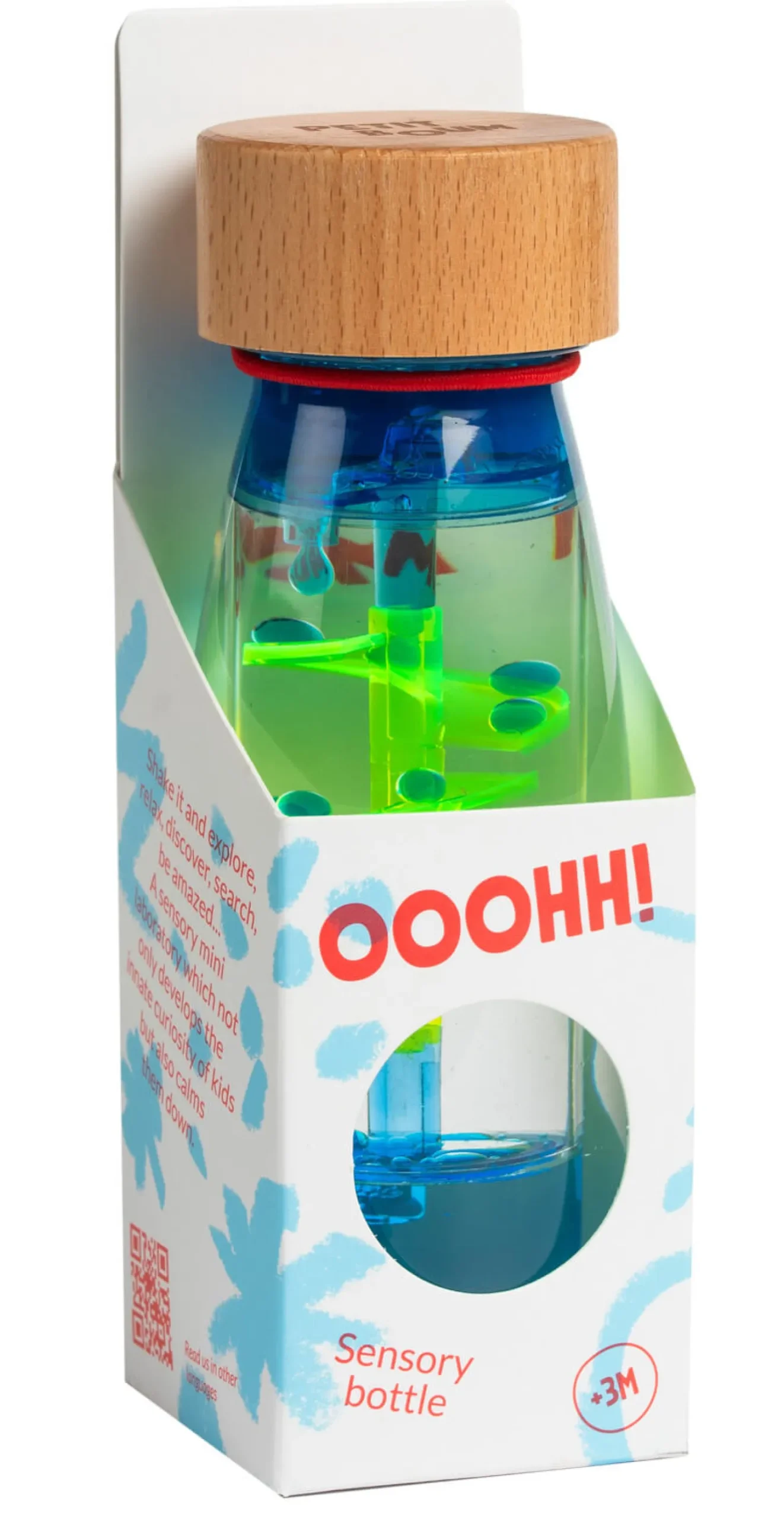 Butelka sensoryczna dwufazowa MOVE SPIRALA niebieska