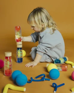 Butelka sensoryczna dwufazowa MOVE SPIRALA niebieska