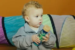 Butelka sensoryczna dwufazowa MOVE SPIRALA niebieska
