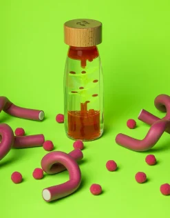Butelka sensoryczna dwufazowa MOVE SPIRALA różowa