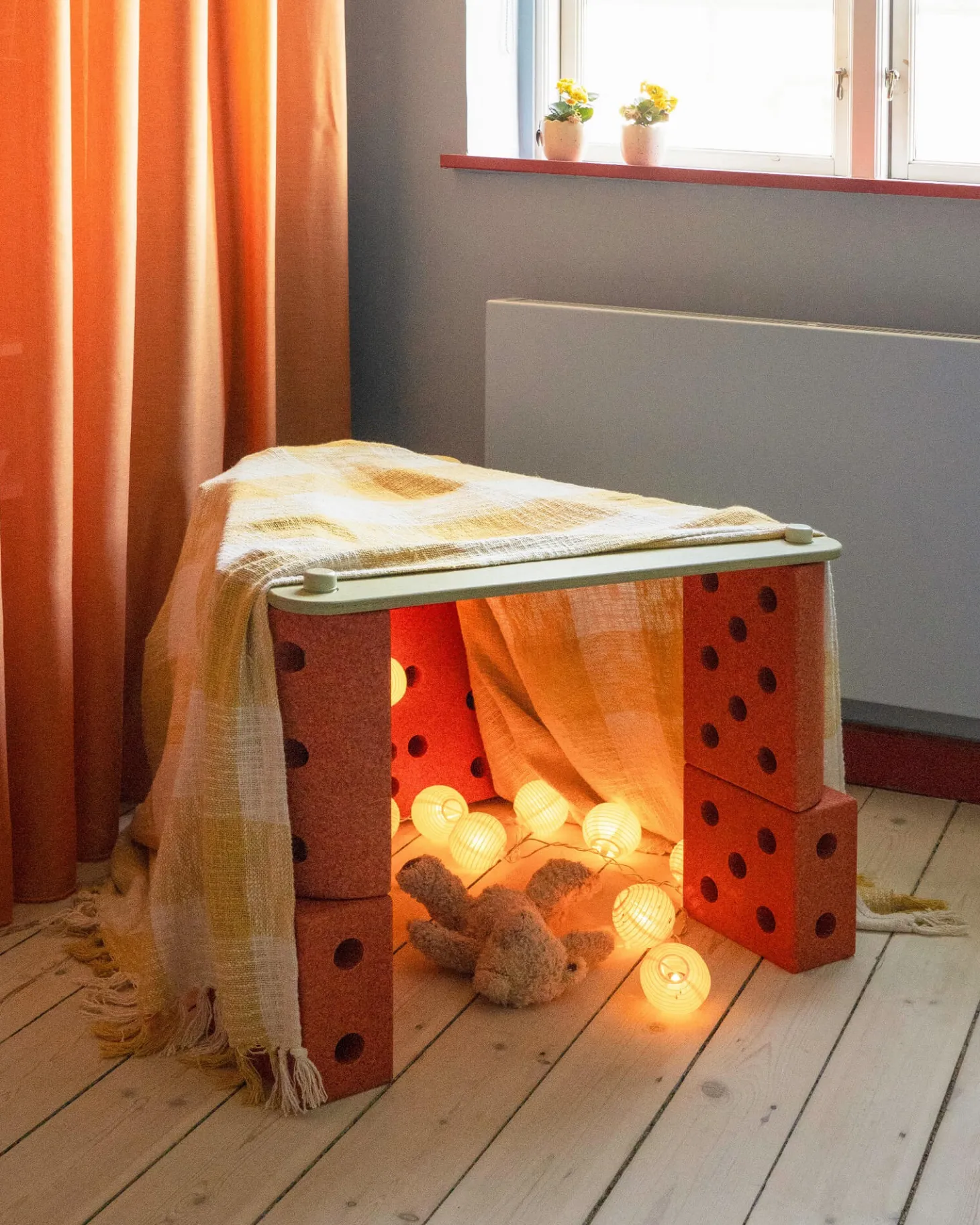Deski balansujące Beams, 2 szt. - Burnt Orange, Dusty Green