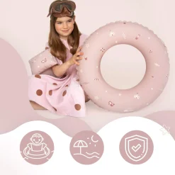 Dmuchane koło do pływania dla dzieci 3-6 lat (15-30 kg) - różowe