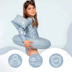 Dmuchane koło do pływania dla dzieci 3-6 lat (15-30 kg) - niebieskie