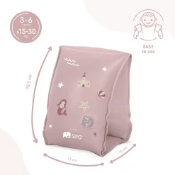 Dmuchane rękawki do pływania dla dzieci 3-6 lat (15-30 kg) - różowe
