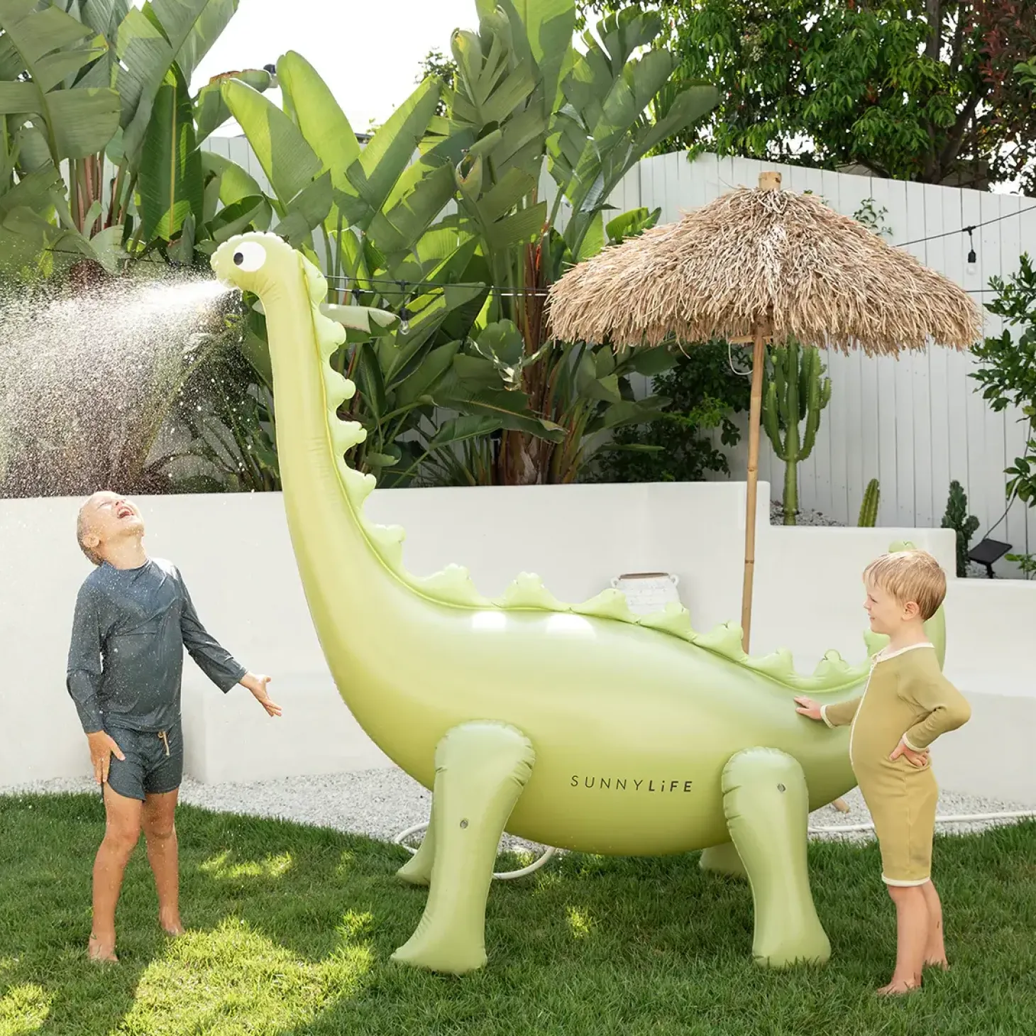 Dmuchany zraszacz gigant - Dino Into the Wild, khaki