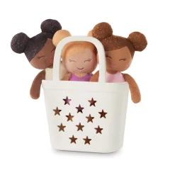Doll Bundle - Trio laleczek kąpielowych z koszykiem