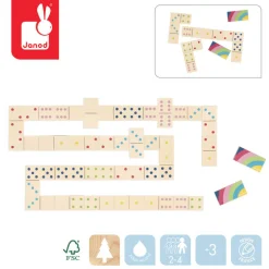 Domino drewniane 3+