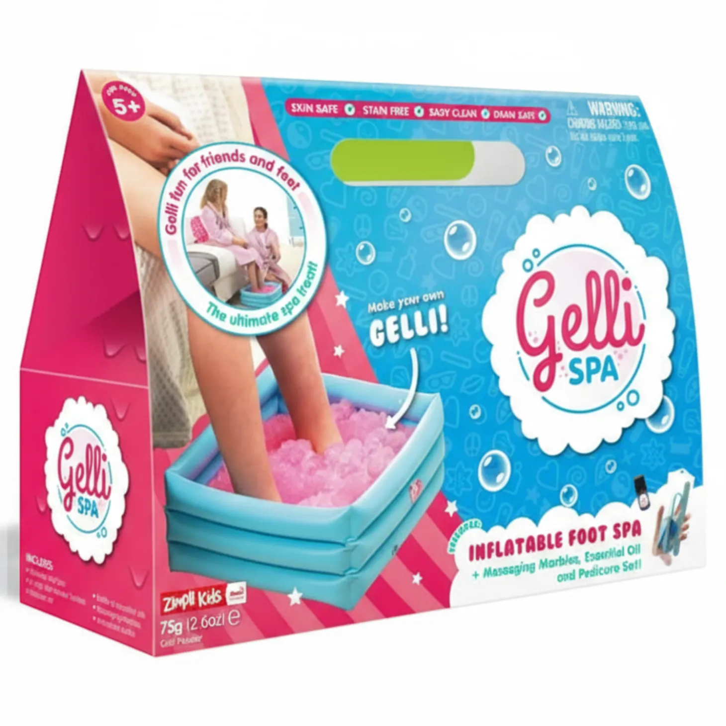 Domowe spa dla stóp z miską, przybornikiem i galaretką Gelli Spa, 5+