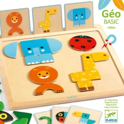 Drewniana układanka magnetyczna GEO BASIC