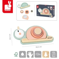 Drewniana układanka sensoryczna Ślimak Sweet Cocoon