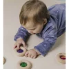 Drewniana zabawka sensoryczna Donut Calm - turkusowy