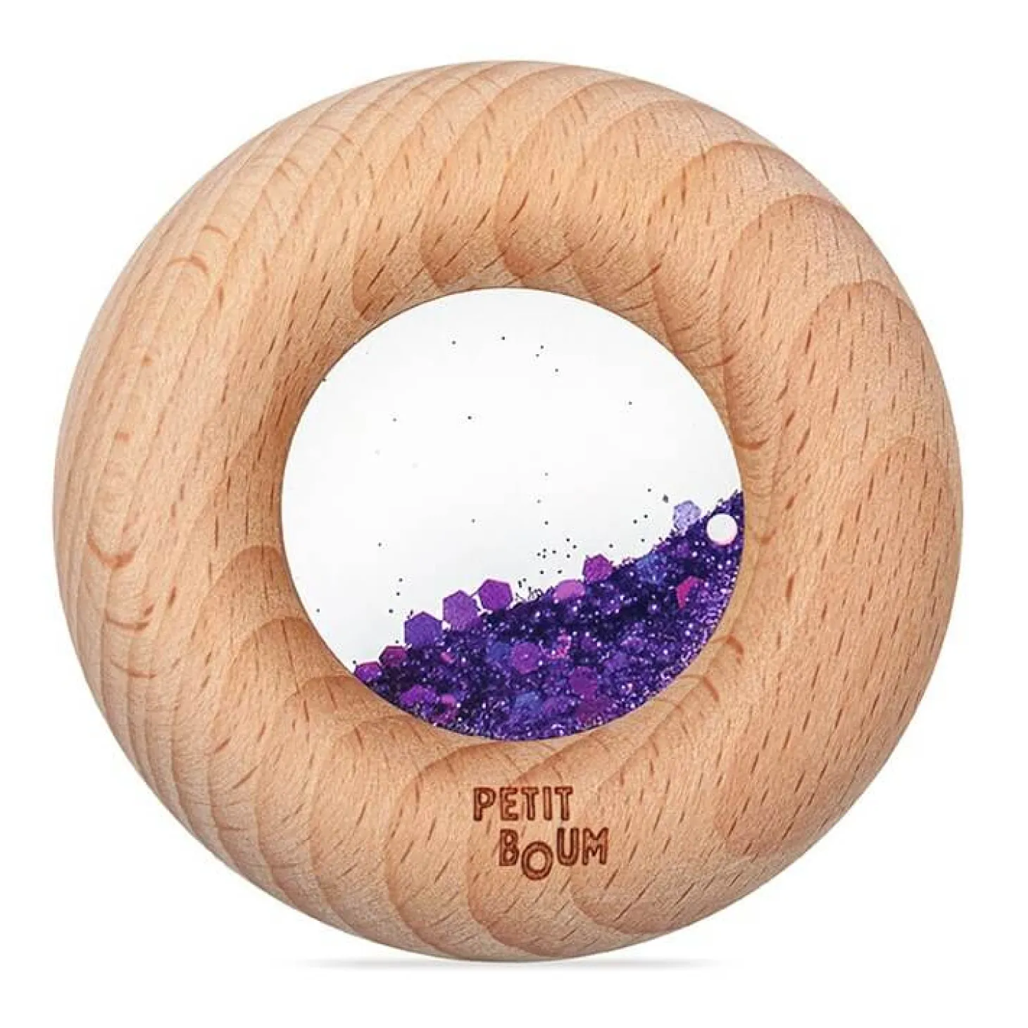 Drewniana zabawka sensoryczna Donut Calm - fioletowy