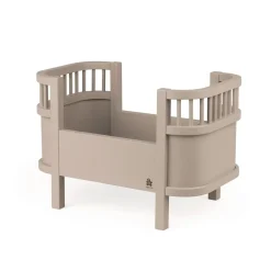 Drewniane łóżeczko dla lalek z materacem - jetty beige