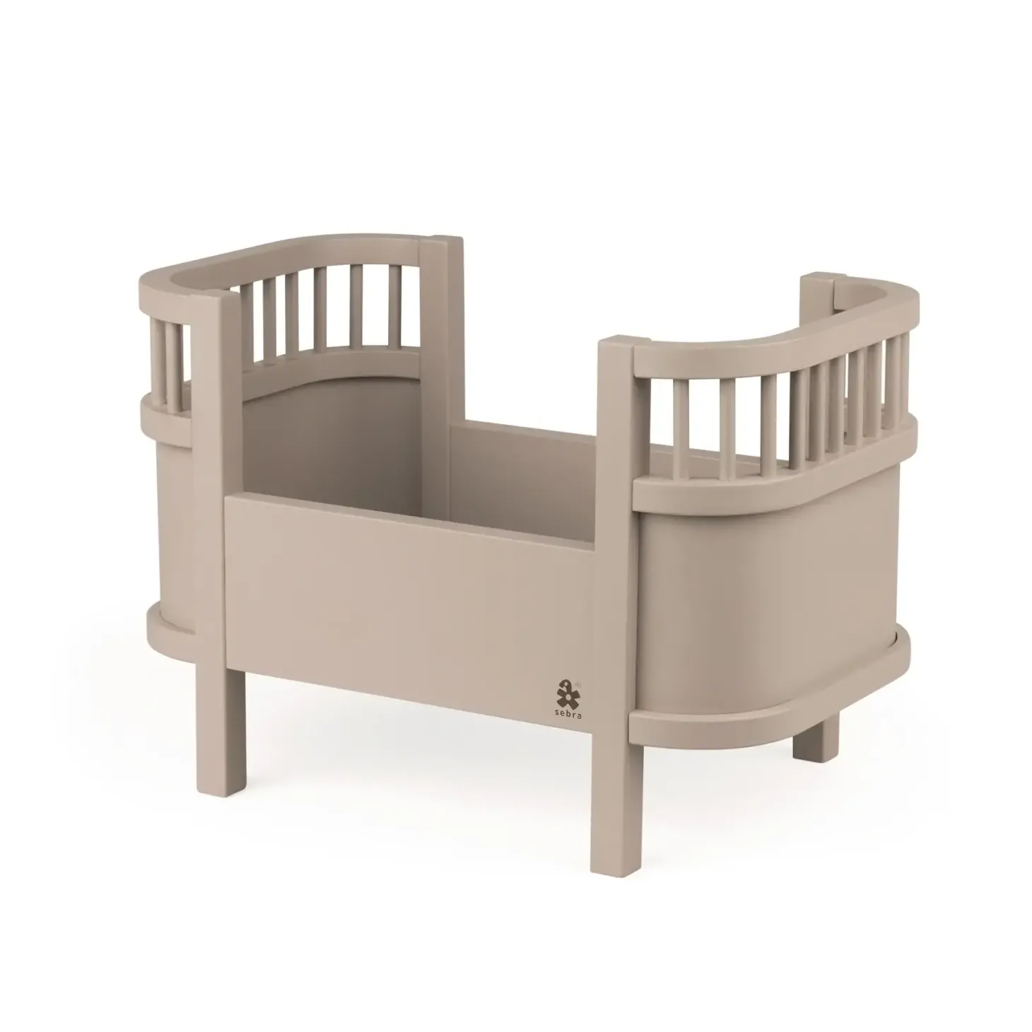 Drewniane łóżeczko dla lalek z materacem - jetty beige