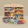 Drewniane figurki do zabawy - dinozaury