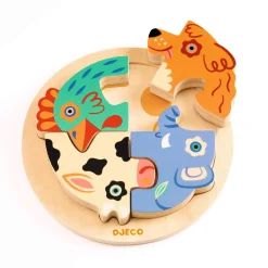 Drewniane okrągłe puzzle RONDO DOG
