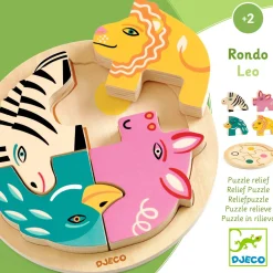 Drewniane okrągłe puzzle RONDO LEO