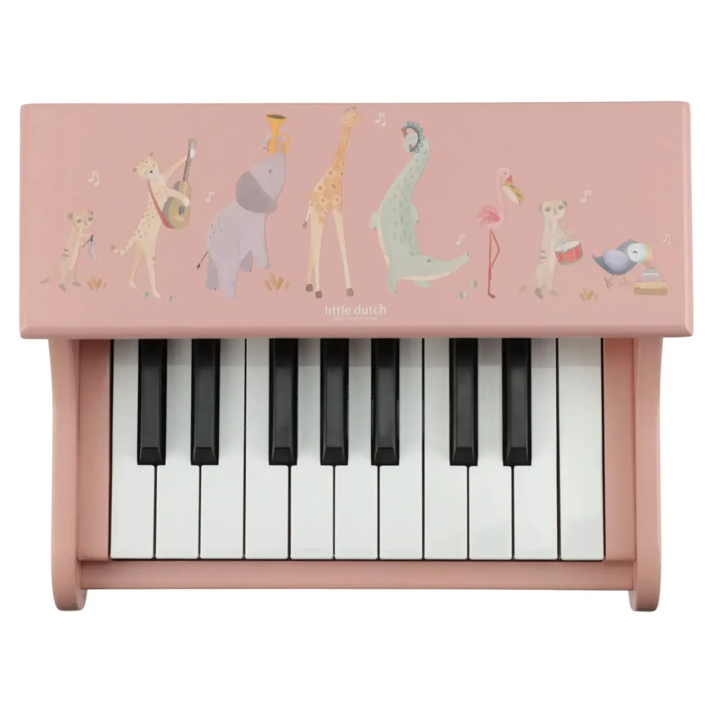 Drewniane pianino różowe Safari Friends FSC