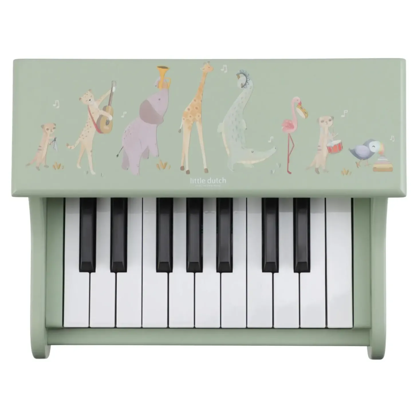 Drewniane pianino zielone Safari Friends FSC