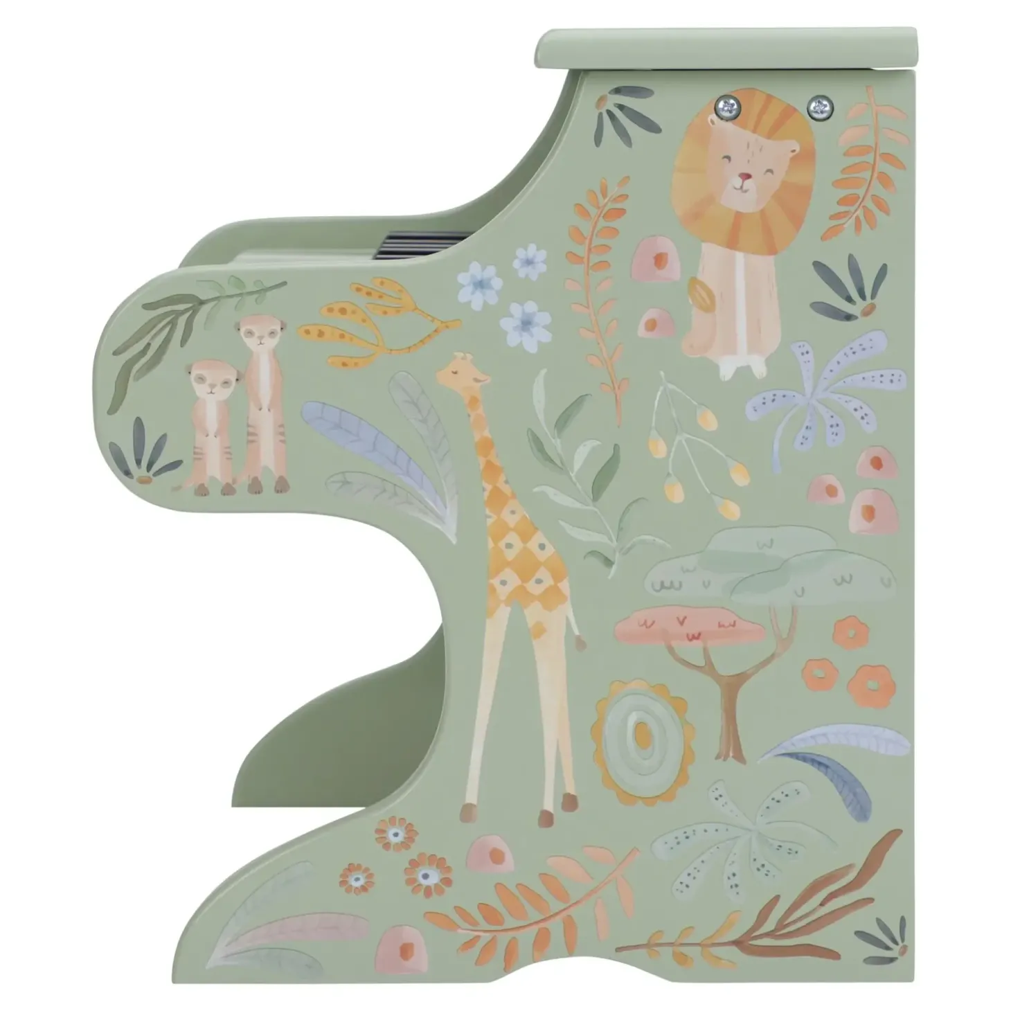Drewniane pianino zielone Safari Friends FSC
