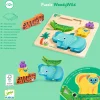 Drewniane puzzle DZIKIE ZWIERZĄTKA