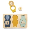 Drewniane puzzle edukacyjne - Nauka Liczenia